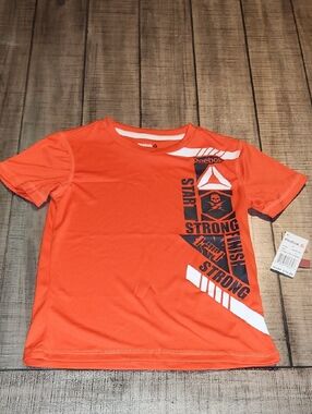 NWT Reebok Orange Short Sleeve Graphic Tee for Kids